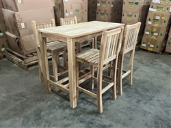 Castle Rectangle Bar Table 140 x 70cm SET w/ 4 Celtic Bar Chairs Castle Rectangle Bar Table 140 x 70cm SET w/ 4 Celtic Bar Chairs